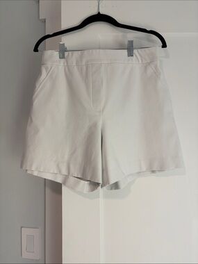 SPANX White High-Rise Tailored Shorts